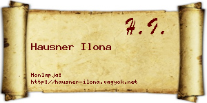 Hausner Ilona névjegykártya